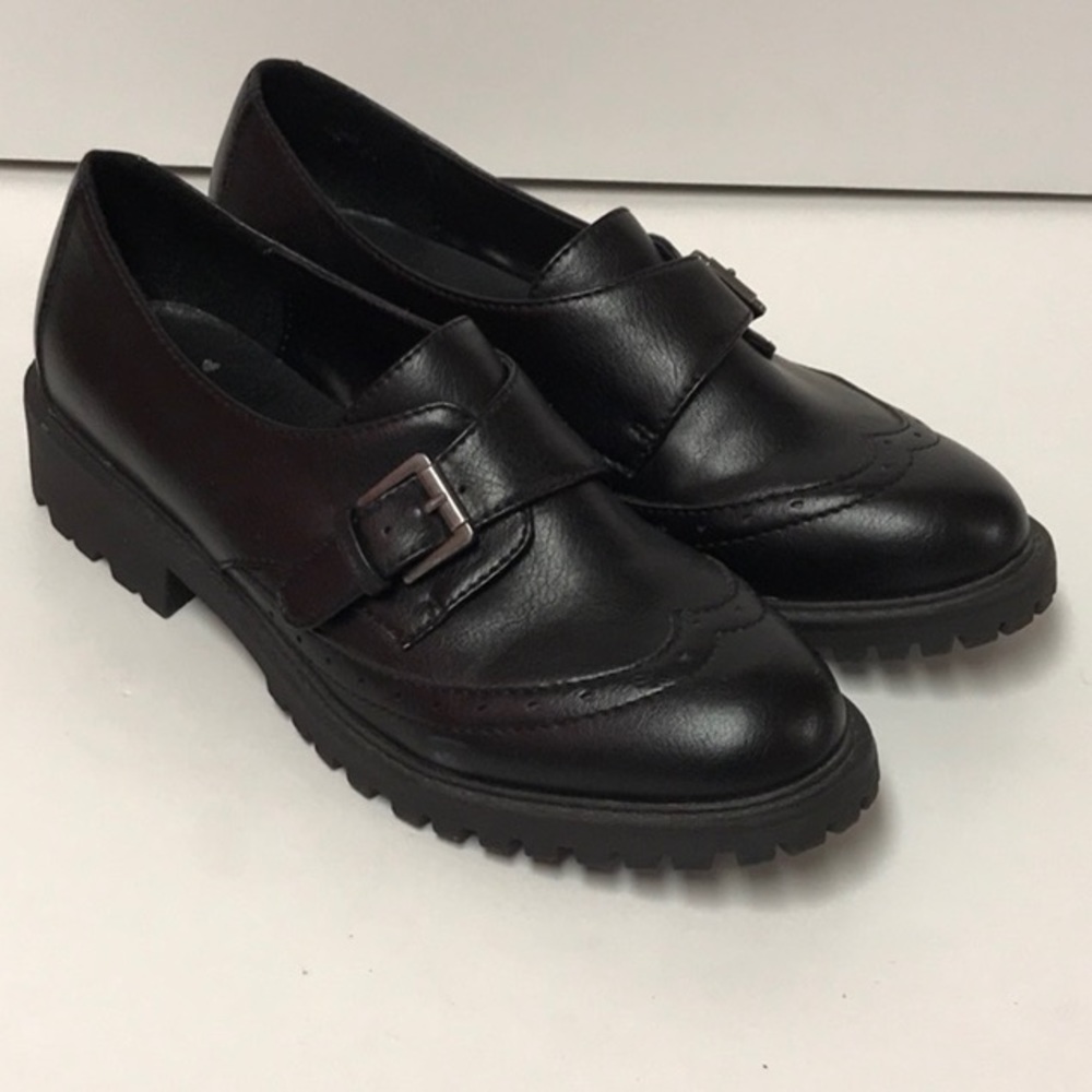 Jellypop Keil Shoes Black, Size 7
